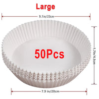 50/100Pcs Air Fryer Einweg-Papier Antihaft Airfryer Backen Papiere Runde Air-Fryer Papier Liner Papier Küche Zubehör