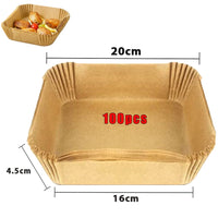 50/100Pcs Air Fryer Einweg-Papier Antihaft Airfryer Backen Papiere Runde Air-Fryer Papier Liner Papier Küche Zubehör