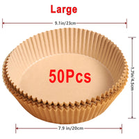 50/100Pcs Air Fryer Einweg-Papier Antihaft Airfryer Backen Papiere Runde Air-Fryer Papier Liner Papier Küche Zubehör