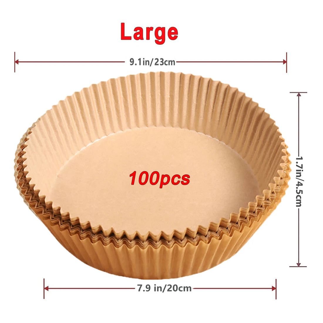 50/100Pcs Air Fryer Einweg-Papier Antihaft Airfryer Backen Papiere Runde Air-Fryer Papier Liner Papier Küche Zubehör