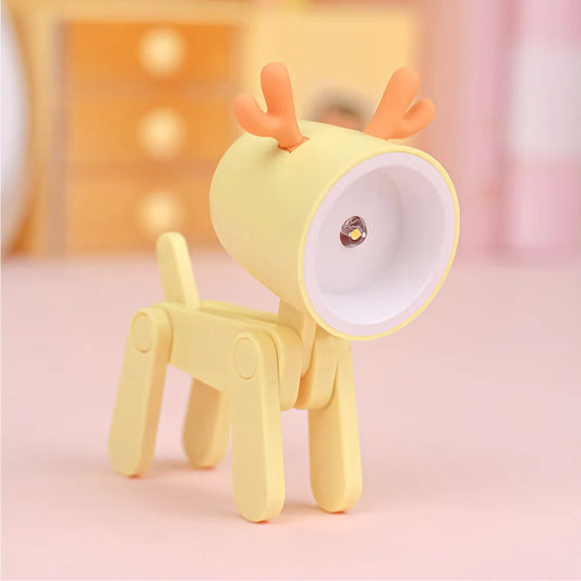 LED Nachtlicht Mini Klapp Schreibtisch Lampe Nette Haustier Lichter Hund Deer Tragbare Nachtlicht Student Wohnzimmer Dekor Geschenk