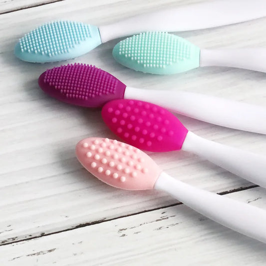 Silikon Multifunktions Waschen Gesicht Peeling Mitesser Reinigung Pinsel Doppelseitiges Werkzeug Silikon Lip Peeling Peeling Pinsel