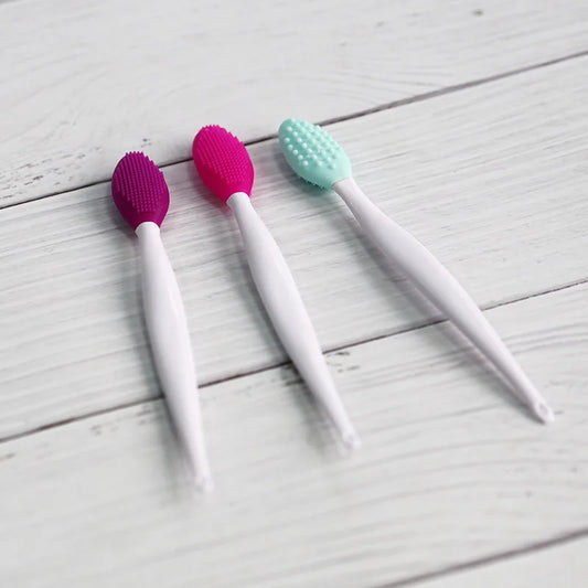 Silikon Multifunktions Waschen Gesicht Peeling Mitesser Reinigung Pinsel Doppelseitiges Werkzeug Silikon Lip Peeling Peeling Pinsel