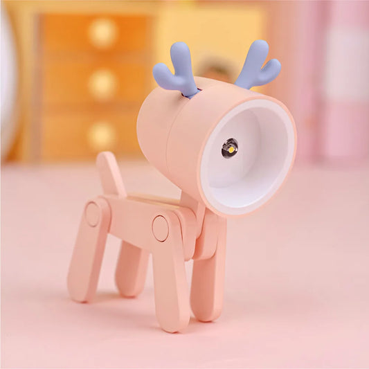 LED Nachtlicht Mini Klapp Schreibtisch Lampe Nette Haustier Lichter Hund Deer Tragbare Nachtlicht Student Wohnzimmer Dekor Geschenk