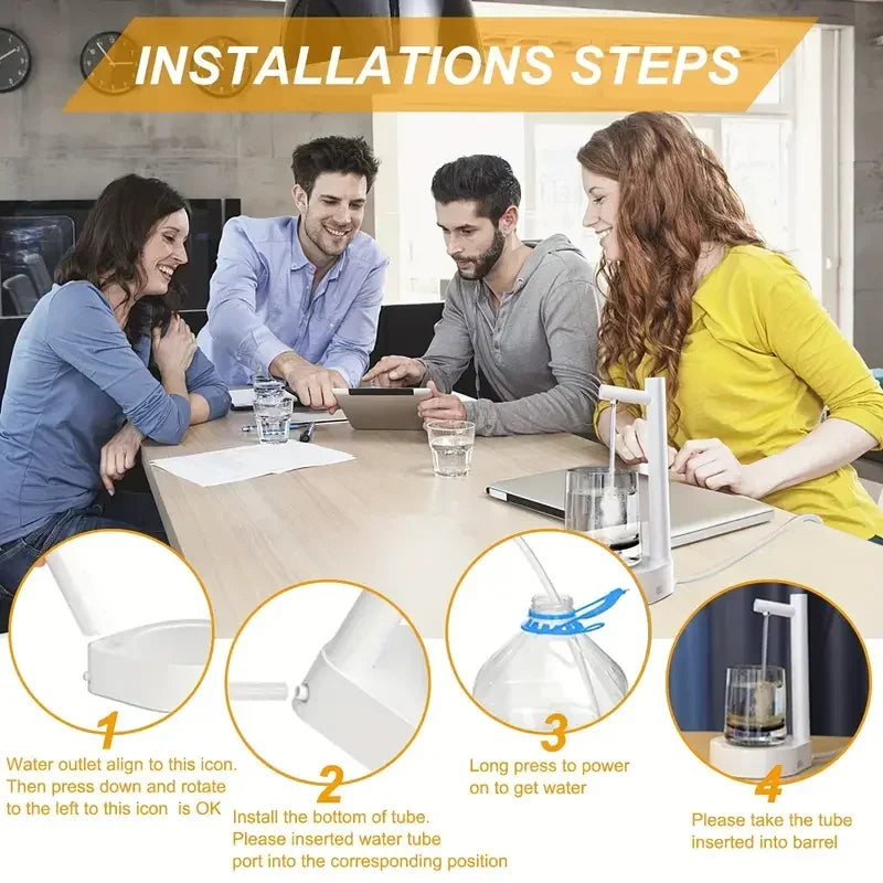 1 USB wiederaufladbare intelligente Desktop-Wasserpumpe, elektrischer Wasserspender im Eimertyp, automatische kleine Wasserpumpe, geeignet für Outd