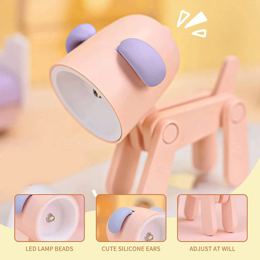 LED Nachtlicht Mini Klapp Schreibtisch Lampe Nette Haustier Lichter Hund Deer Tragbare Nachtlicht Student Wohnzimmer Dekor Geschenk