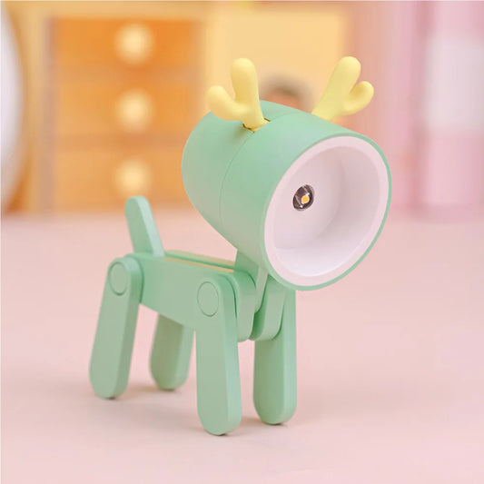 LED Nachtlicht Mini Klapp Schreibtisch Lampe Nette Haustier Lichter Hund Deer Tragbare Nachtlicht Student Wohnzimmer Dekor Geschenk