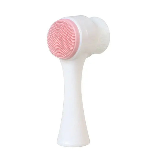 3D-Doppel-Silikon-Gesichtsreinigungsbürste-Hand massage-Gesichts bürste, weiche Borsten, doppelseitige Gesichts wasch bürste