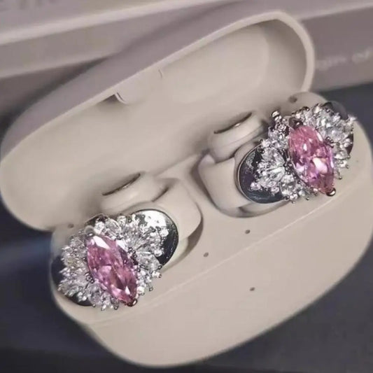 Kristall Zirkon Kopfhörer Clip Open-Ear Schmuck Exquisite Design Kopfhörer Zubehör Flash Diamond Personalisierte Drahtlose Ohrhörer
