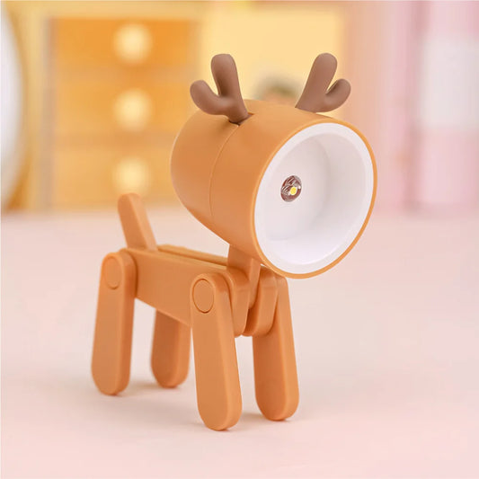 LED Nachtlicht Mini Klapp Schreibtisch Lampe Nette Haustier Lichter Hund Deer Tragbare Nachtlicht Student Wohnzimmer Dekor Geschenk