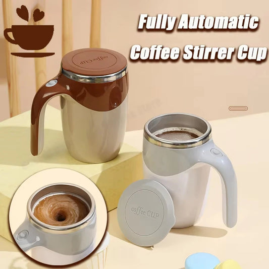 Automatisch rührender Kaffeebecher, magnetisch, elektrisch, Edelstahl, selbstmischend, Kaffeebecher, drehbar, für Zuhause, Büro, Reisen