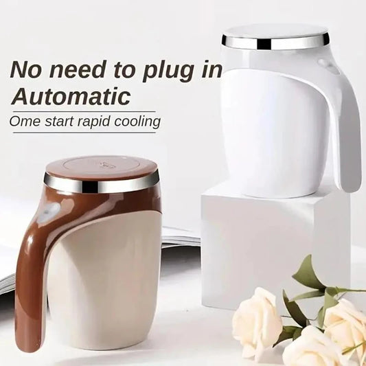 Automatisch rührender Kaffeebecher, magnetisch, elektrisch, Edelstahl, selbstmischend, Kaffeebecher, drehbar, für Zuhause, Büro, Reisen