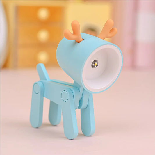 LED Nachtlicht Mini Klapp Schreibtisch Lampe Nette Haustier Lichter Hund Deer Tragbare Nachtlicht Student Wohnzimmer Dekor Geschenk