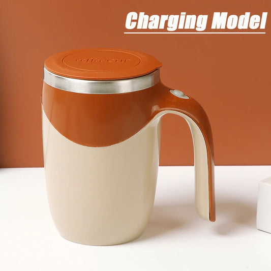 Automatisch rührender Kaffeebecher, magnetisch, elektrisch, Edelstahl, selbstmischend, Kaffeebecher, drehbar, für Zuhause, Büro, Reisen