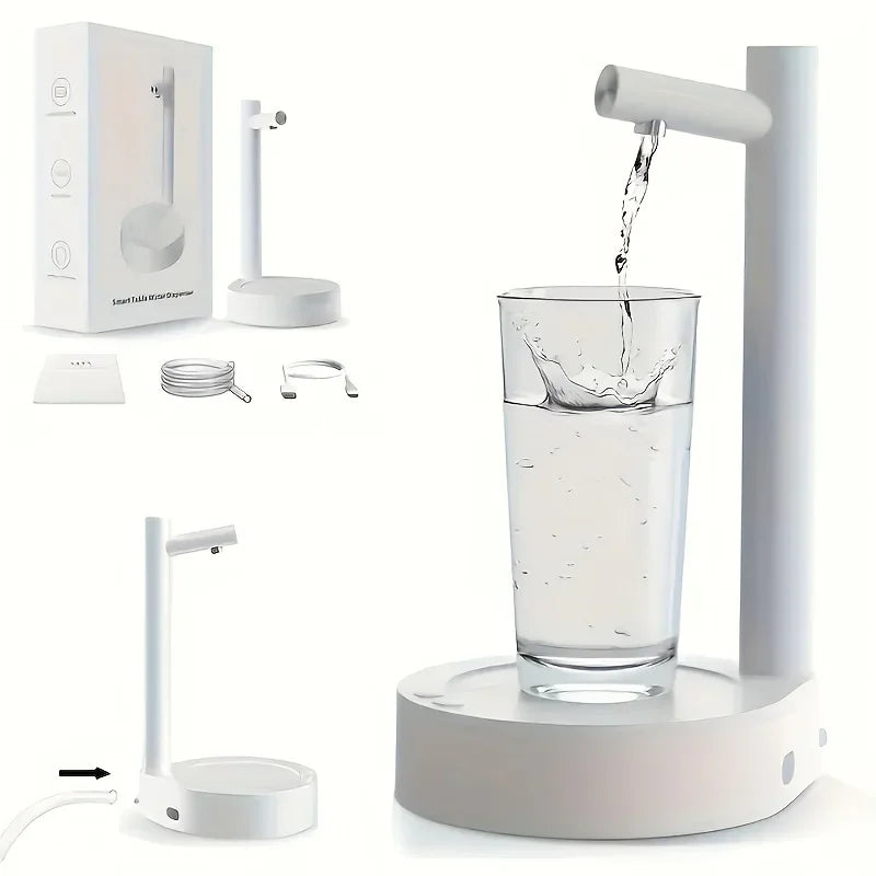 1 USB wiederaufladbare intelligente Desktop-Wasserpumpe, elektrischer Wasserspender im Eimertyp, automatische kleine Wasserpumpe, geeignet für Outd