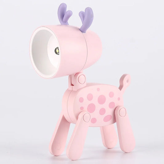 LED Nachtlicht Mini Klapp Schreibtisch Lampe Nette Haustier Lichter Hund Deer Tragbare Nachtlicht Student Wohnzimmer Dekor Geschenk