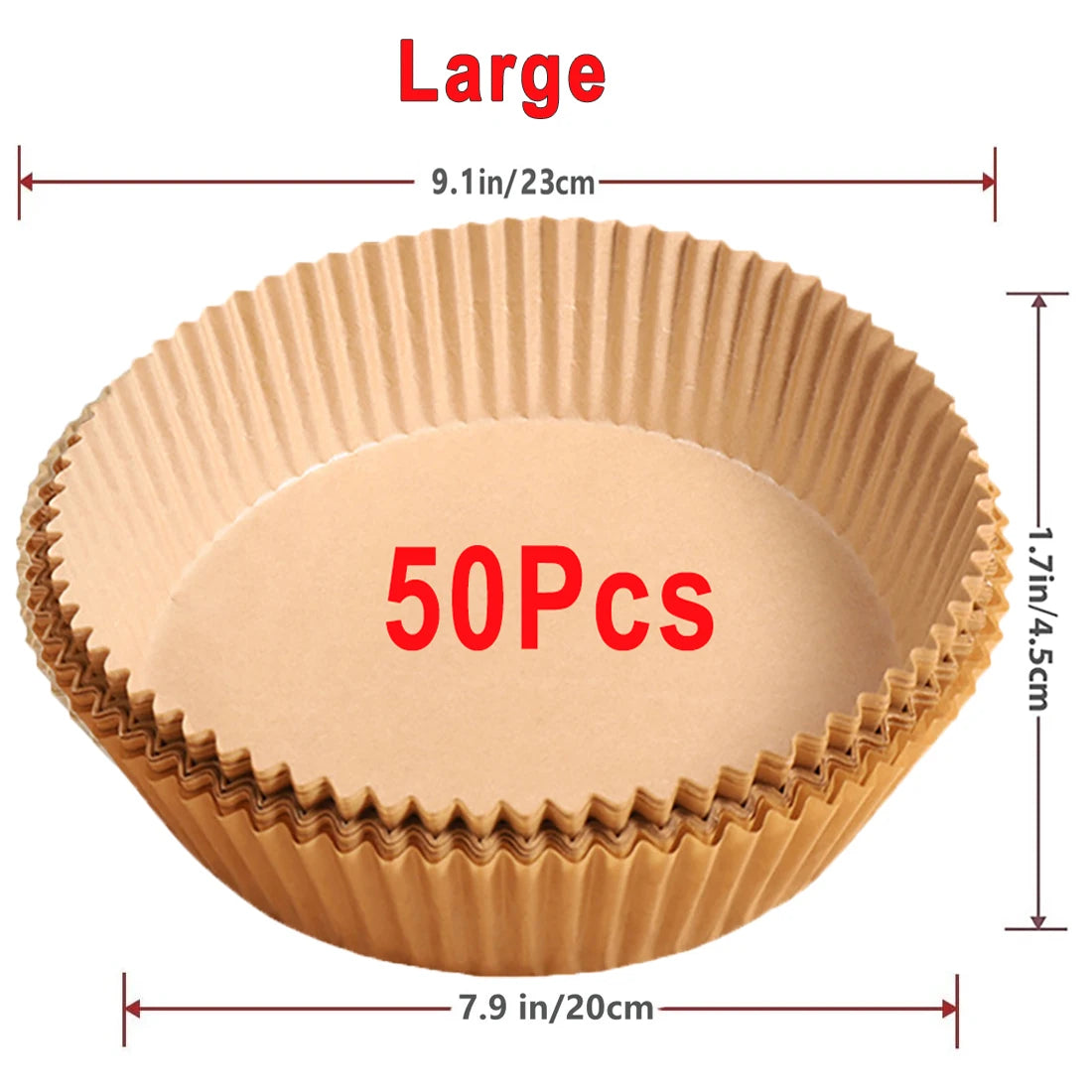 50/100Pcs Air Fryer Einweg-Papier Antihaft Airfryer Backen Papiere Runde Air-Fryer Papier Liner Papier Küche Zubehör