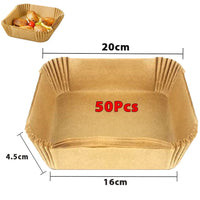 50/100Pcs Air Fryer Einweg-Papier Antihaft Airfryer Backen Papiere Runde Air-Fryer Papier Liner Papier Küche Zubehör
